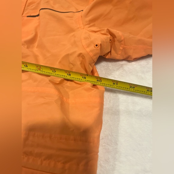 Lands' End Men’s Waterproof Hooded Rain Jacket Shell - Orange - Small - Picture 10 of 13